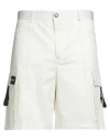 Gavroche Paris Man Shorts & Bermuda Shorts Cream Size 36 Cotton, Elastane