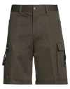 Gavroche Paris Man Shorts & Bermuda Shorts Military Green Size 36 Cotton, Elastane