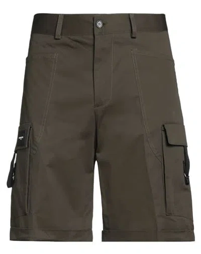 Gavroche Paris Man Shorts & Bermuda Shorts Military Green Size 36 Cotton, Elastane