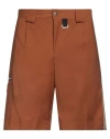 Gavroche Paris Man Shorts & Bermuda Shorts Tan Size 34 Polyester, Viscose, Elastane