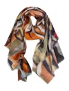 Gaynor-bongard Abstract-print Fringed Scarf In Multi