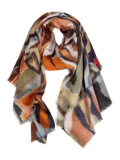 Gaynor-bongard Abstract-print Fringed Scarf