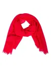 Gaynor-bongard Frayed Scarf In Red