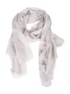 Gaynor-bongard Lace-trimmed Scarf In Gray