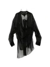 Gaz De Lin Draped Blouse In Black