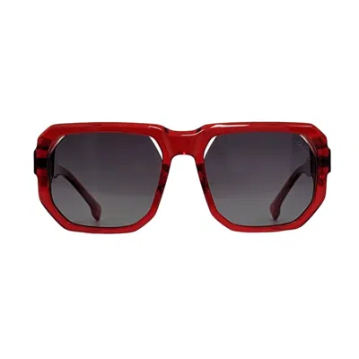 Gazal Eyewear Men's Red Cee Lo - Acetate Aviator Sunglasses - Ruby - Official Collaboration With Ceelo Green