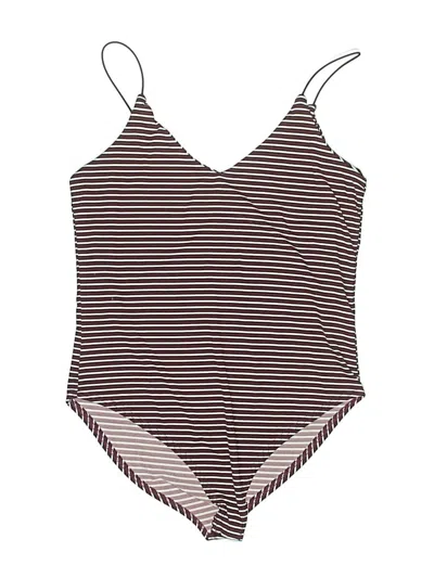 Pre-owned Gaze Bodysuit In Burgundy