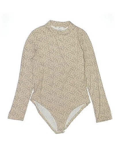 Pre-owned Gaze Bodysuit In Tan