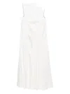 Gaze De Lin Belted Flare Skirt In White