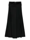 Gaze De Lin Layered Pleated Trousers In Black