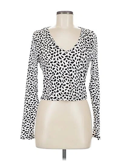 Pre-owned Gaze Long Sleeve T-shirt In White