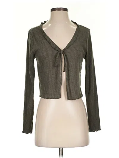 Pre-owned Gaze Long Sleeve Top Gray Sweetheart Neckline Tops