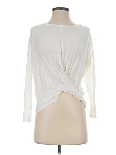 Pre-owned Gaze Long Sleeve Top Ivory Cowl Neck Tops