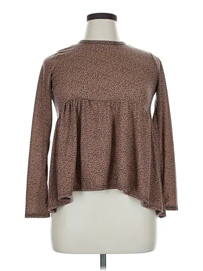 Pre-owned Gaze Long Sleeve Turtleneck In Brown