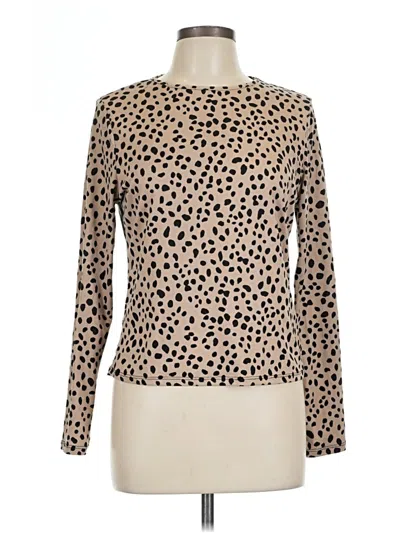 Pre-owned Gaze Long Sleeve Turtleneck In Tan