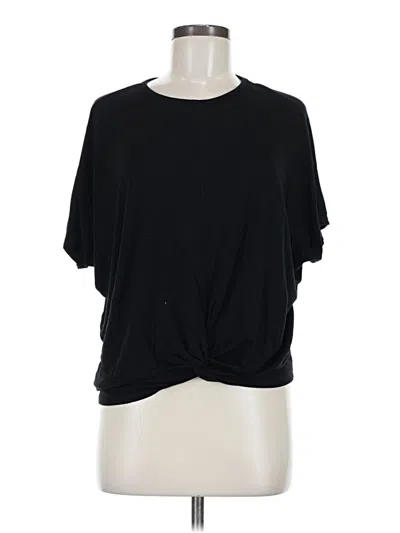 Pre-owned Gaze Short Sleeve Top Black Crew Neck Tops