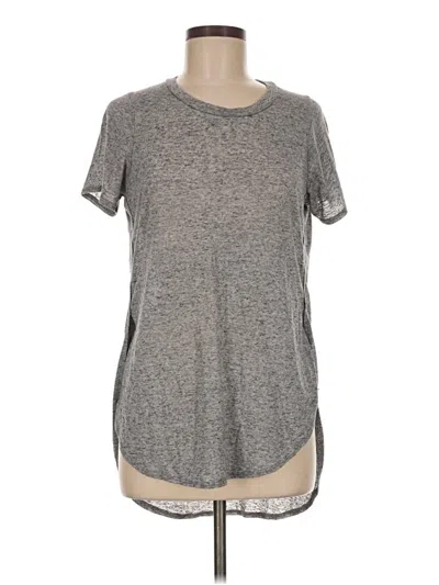 Pre-owned Gaze Short Sleeve Top Gray Crew Neck Tops