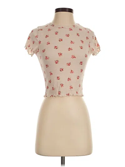 Pre-owned Gaze Short Sleeve Turtleneck In Tan