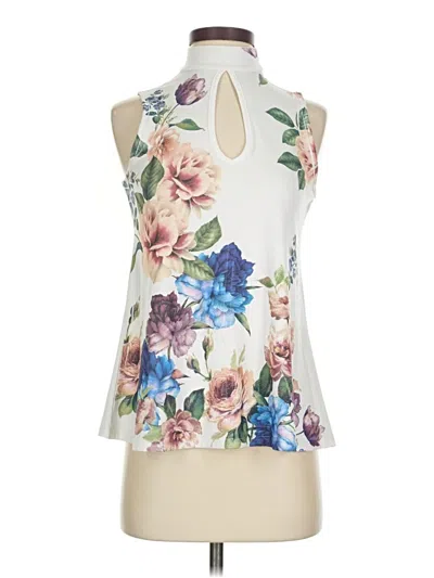 Pre-owned Gaze Sleeveless Blouse In White