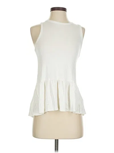 Pre-owned Gaze Sleeveless Blouse In White