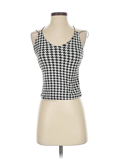 Pre-owned Gaze Sleeveless Top Black Halter Neckline Tops