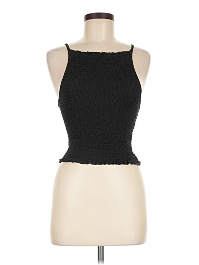 Pre-owned Gaze Sleeveless Top Black Halter Neckline Tops