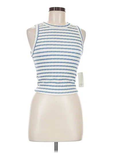 Pre-owned Gaze Sleeveless Top Blue Halter Neckline Tops