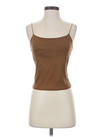Pre-owned Gaze Sleeveless Top Brown Sweetheart Neckline Tops