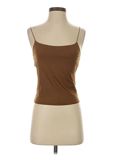 Pre-owned Gaze Sleeveless Top Brown Sweetheart Neckline Tops