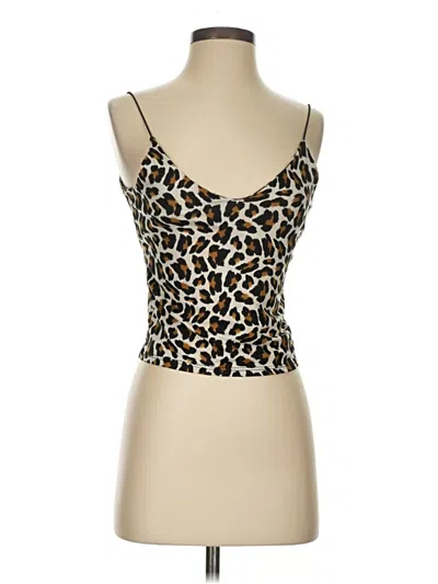 Pre-owned Gaze Sleeveless Top Brown Sweetheart Neckline Tops