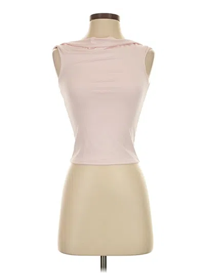 Pre-owned Gaze Sleeveless Top Ivory Cowl Neck Tops