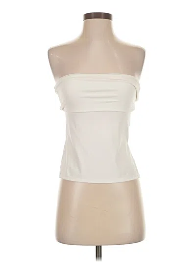 Pre-owned Gaze Sleeveless Top Ivory Strapless Neckline Tops In White