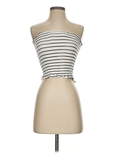 Pre-owned Gaze Sleeveless Top Ivory Strapless Neckline Tops In White