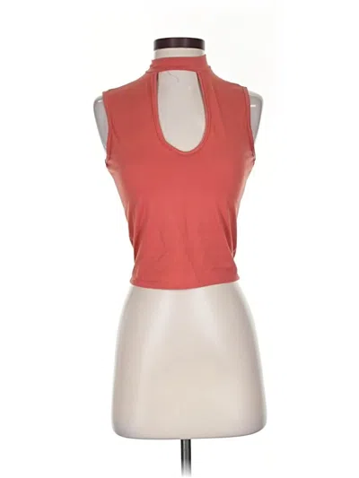 Pre-owned Gaze Sleeveless Top Red Halter Neckline Tops
