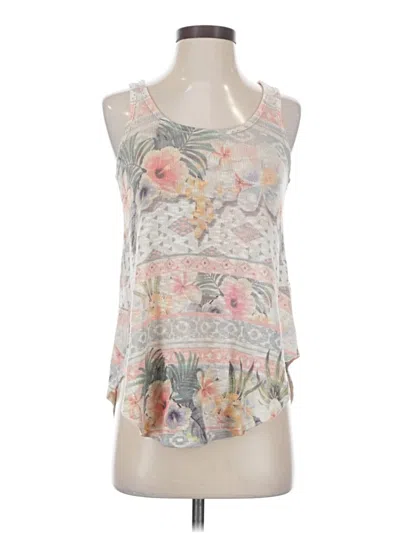 Pre-owned Gaze Sleeveless Top Silver Halter Neckline Tops