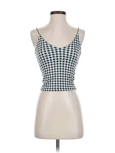 Pre-owned Gaze Sleeveless Top Silver Square Neckline Tops