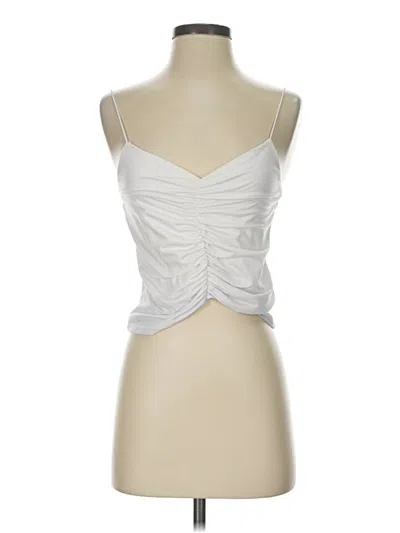 Pre-owned Gaze Sleeveless Top Silver Strapless Neckline Tops