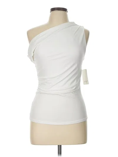 Pre-owned Gaze Sleeveless Top White One Shoulder Neckline Tops