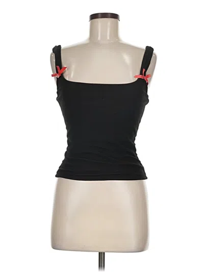 Pre-owned Gaze Tank Top Black Strapless Neckline Tops