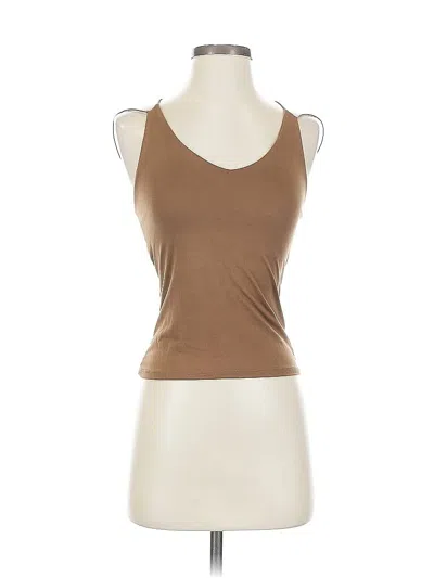 Pre-owned Gaze Tank Top Brown Halter Neckline Tops