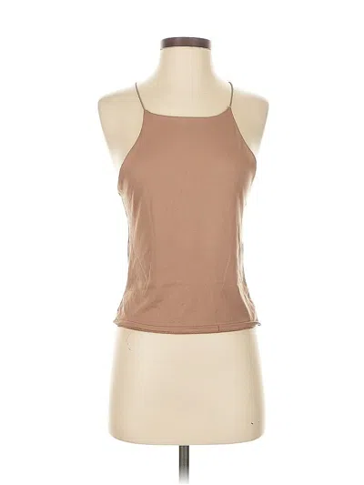 Pre-owned Gaze Tank Top Brown Halter Neckline Tops