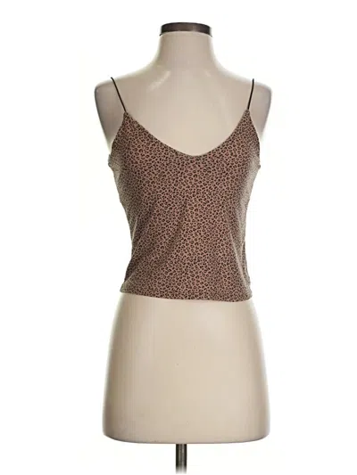Pre-owned Gaze Tank Top Brown Sweetheart Neckline Tops