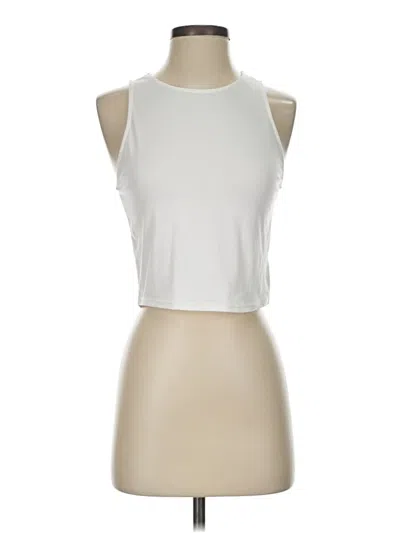 Pre-owned Gaze Tank Top White Halter Neckline Tops