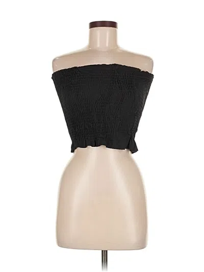 Pre-owned Gaze Tube Top Black Strapless Neckline Tops