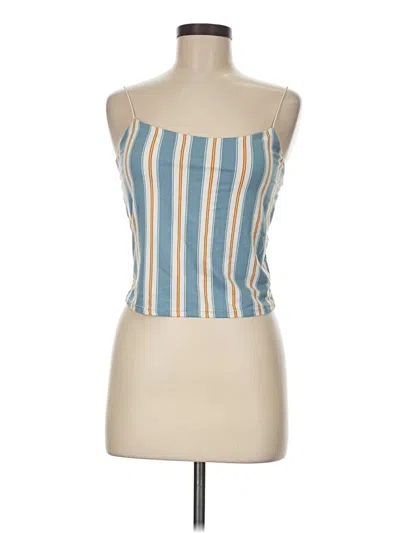 Pre-owned Gaze Tube Top Blue Strapless Neckline Tops