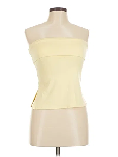 Pre-owned Gaze Tube Top Yellow Strapless Neckline Tops