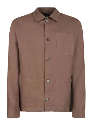 Gazzarrini Brown Linen Overshirt