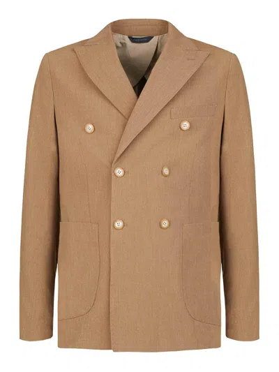 Gazzarrini Double-breasted Blazer In Brown