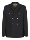 Gazzarrini Double-breasted Blazer In Black Wool In Black