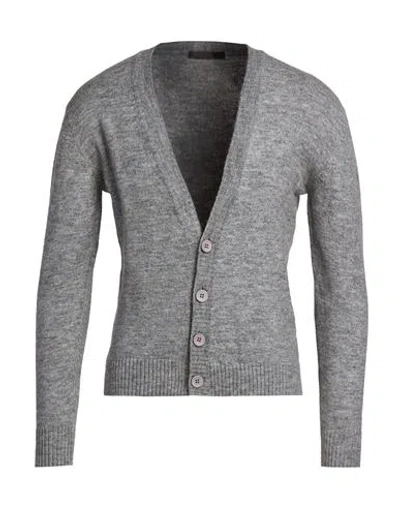 Gazzarrini Man Cardigan Light Grey Size L Acrylic, Polyester, Elastane